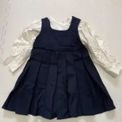 ネイビー ジャンパースカート ホワイトブラウス セット