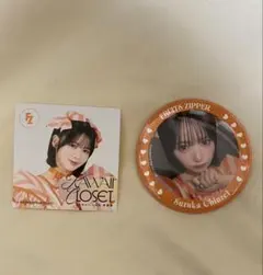 衣装展限定FRUITS ZIPPER 鎮西寿々歌缶バッジ　入場特典ステッカー