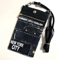 ハンドメイドスマホショルダーバッグ、サコッシュ