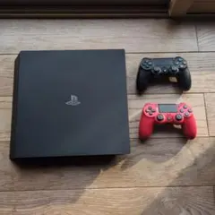 PlayStation 4 本体 赤黒コントローラー付き