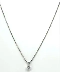 プラチナ PT900 850 一粒 ダイヤモンド ネックレス 0.43ct