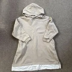 【美品】x-girl フード付きワンピース 130センチ　ポケット付き