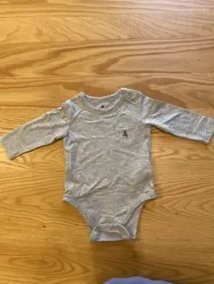 baby gap 3-6ヶ月 長袖ロンパース グレー　ボディスーツ