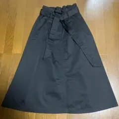 ブラックフレアスカート リボン付き