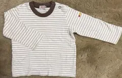 MIKI HOUSE ストライプ 長袖Tシャツ 80