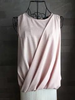 Theory ドレープノースリーブブラウスMボルドー カシュクール 上品 