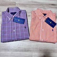 新品タグ付き　ラルフローレン チェック柄長袖シャツ2枚セット　130
