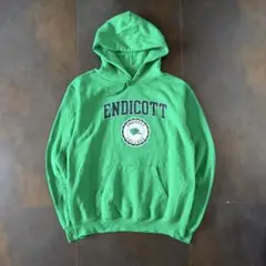 アメリカ規格　チャンピオン　プルオーバー　パーカー　カレッジ　グリーン　メンズM