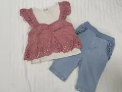 petit main 80サイズ トップスとパンツセット