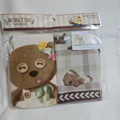 新品未開封USJ Bobs TIM タオルハンカチセット 約25×25cm