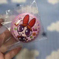 パワーパフガールズ ブロッサム 刺繍缶バッジ