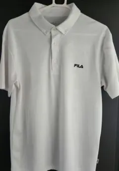 FILA フィラ ゴルフウェア ポロシャツ ホワイト 半袖 メンズ L