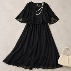 未使用　Add Rouge ロングワンピース レース黒 3L オケージョン訳ありのサムネイル