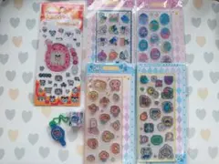 たまごっち キャラシール 1枚アクリルシール4枚セット&キーホルダー