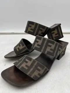 FENDI フェンディサンダル ズッカ 柄 ウェッジソール 38 - メルカリ