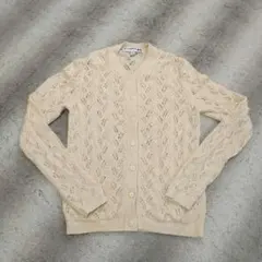 【美品】ユニクロ　イネス　長袖カーディガン　レース編みデザイン