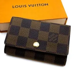 【未使用品】ルイヴィトン ダミエ エベヌ ミュルティクレ 6 6連 キーケース