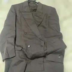 メンズ ダブルブレスト ジャケット ダークブラウン
