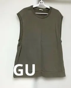 GU スウェットベスト カーキ Lサイズのサムネイル