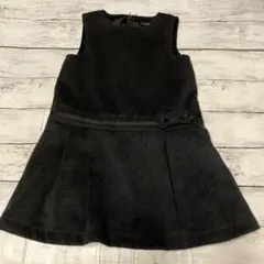 Bebe ジャンパースカート　リボン　グレー　秋冬　120cm