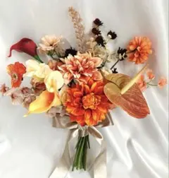 アーティフィシャルフラワー　クラッチブーケ　造花ブーケ　ウエディング　前撮り