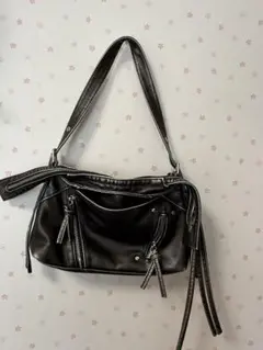 WHO'S WHO galleryブラック ショルダーバッグ ハンドバッグ