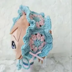 ぬい服 ヘッドドレス〈白×紫×ピンク×オレンジ×赤〉ちびぐるみ にじまる