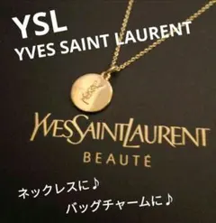 希少非売品】イヴ・サンローランYSLカサンドラロゴ チャーム ゴールド 