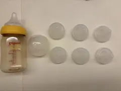 (バラ売も可能)Pigeon 哺乳瓶 240ml 乳首7個セット　母乳実感ss