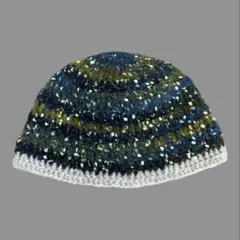 ビーニー　ニット帽　クラッシャーハット　手編み帽子