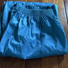 青いレインコート ウエストゴム付き