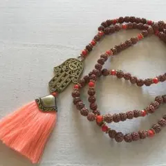 在庫処分セール アジアン エスニック ネックレス ビーズ フリンジ N-91