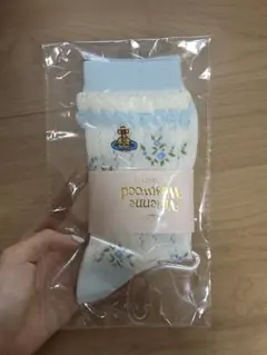 ヴィヴィアンウエストウッド レディース フリル付き青白花柄ソックス 新品