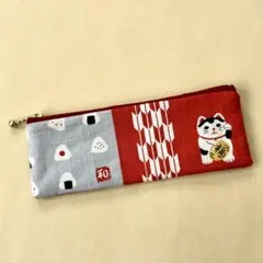 和風柄ポーチ　ハンドメイド