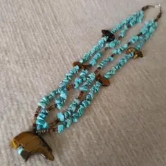 フェティシュ　ターコイズネックレス　ネイティブアメリカン　インディアンジュエリー