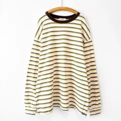 キャナルジーン RCW マルチボーダーロングTシャツ オーバーサイズ ゆったりのサムネイル