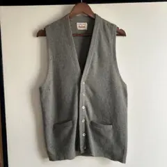 60s Lambs Wool ニットベスト ミックスカラー USA製 グリーン