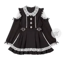 DearMyLove キラキラビジューレース重ねフリルワンピース チュニック