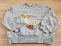 moimoi アヒル 刺繍 トレーナー ライトブルー 110サイズのサムネイル