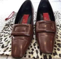 VALENTINO COUTURE パンプス ブラウン 36 スクエアトゥ美品