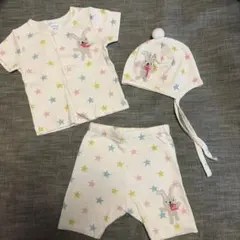 HAKKA BABY ベビー服 3点セット うさぎ 星柄