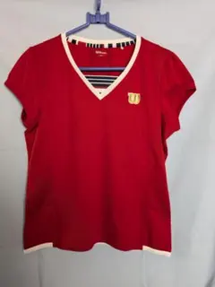 Wilson テニスウェア　サイズL　赤　半袖