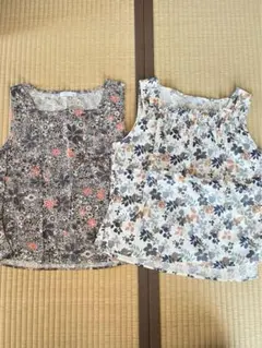 送料無料　即購入OK ノースリーブ　袖なし　花柄　2点セット　新品未使用