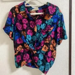 DENIMLAB 花柄 ブラウス