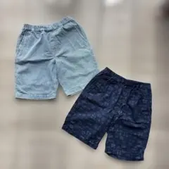 ユニクロ　ハーフパンツ　半ズボン　2枚セット　140