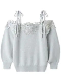 SNIDEL レーストリミングオフショルプルオーバー