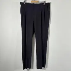 ダークネイビー プリーツ付き スラックス
