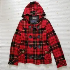 TRALALA  チェック柄 ダッフルコート
