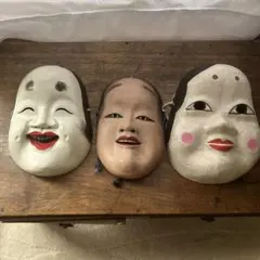 お多福 おかめ 張子面 3個 セット - メルカリ