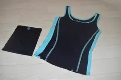SKINS XS トレーニングタンクトップ 黒と水色のサムネイル